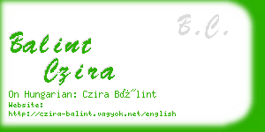 balint czira business card